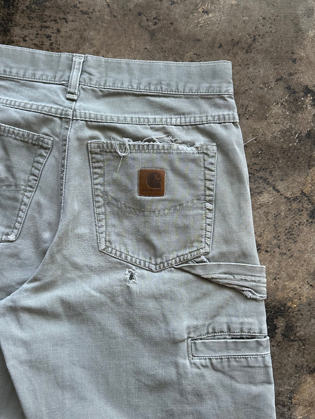 28x32 - Carhartt Distressed Tan Utility Pants