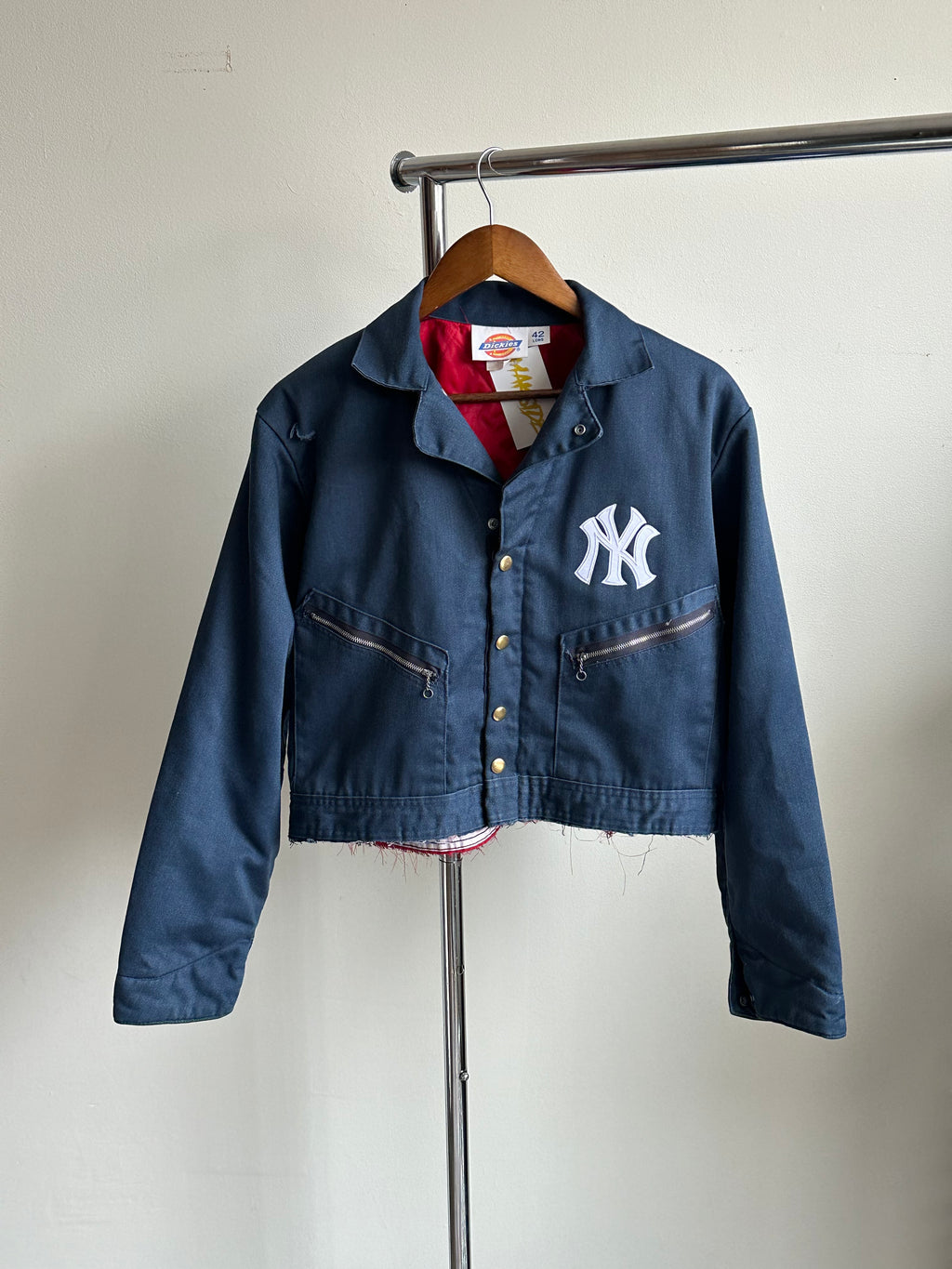 Custom Cropped Dickies NY Work Jacket – Navy (Size 42)